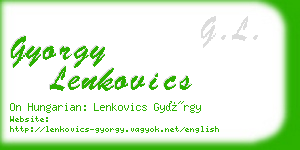 gyorgy lenkovics business card